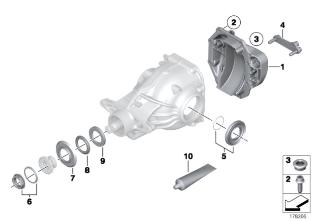 2011 BMW 750Li Final Drive, Gasket Set Diagram