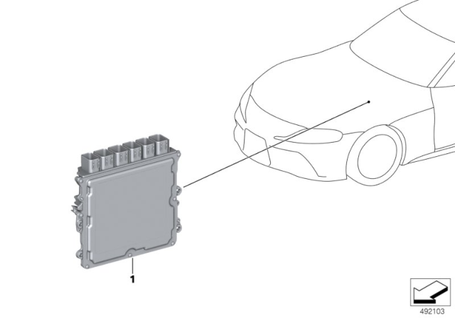 2020 BMW X4 M Base Control Unit DME 86T0 Diagram