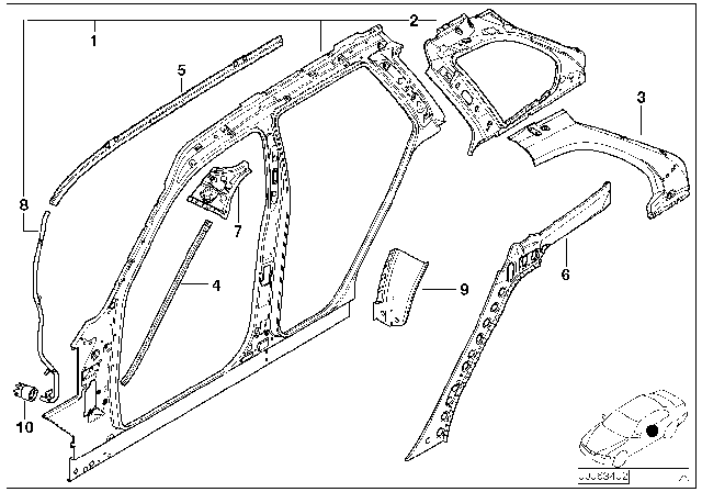 2003 BMW X5 Water Drain, Left Diagram for 41218262663