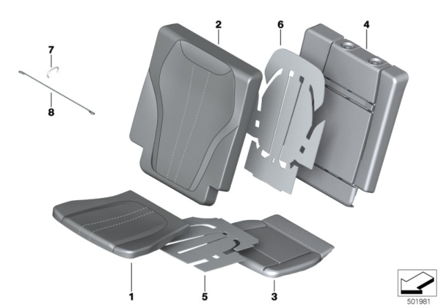 COVER FOR COMFORT SEAT, LEAT Diagram for 52308494032