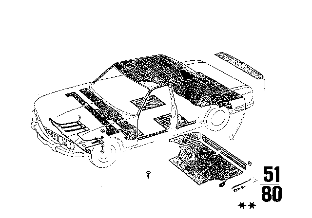 1972 BMW Bavaria Trim Panel Diagram 6