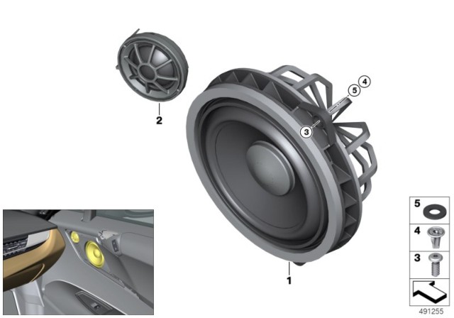 2019 BMW i8 Single Parts For Loudspeaker Diagram