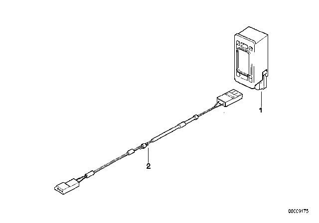 2002 BMW 540i Single Parts For Hands-Free Facility Diagram