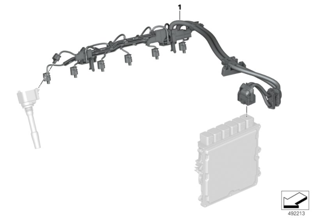 2020 BMW M340i xDrive Wiring Harness Injection Valve / Ignition Diagram