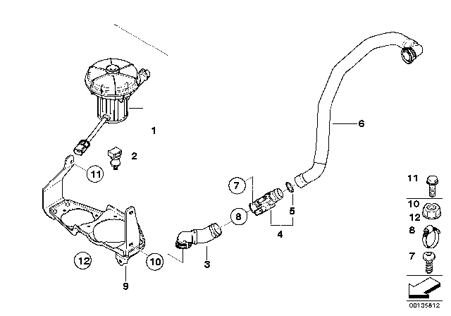 2006 BMW M6 Hose Clamp Diagram for 11727836645