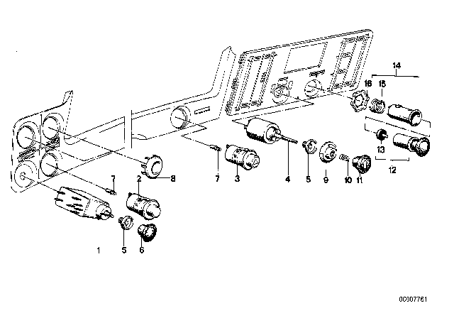 1983 BMW 320i Switch Blower Diagram for 61311363444
