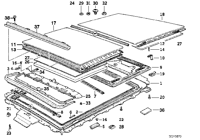 1992 BMW 525i Torx-Bolt With Washer Diagram for 54124197082