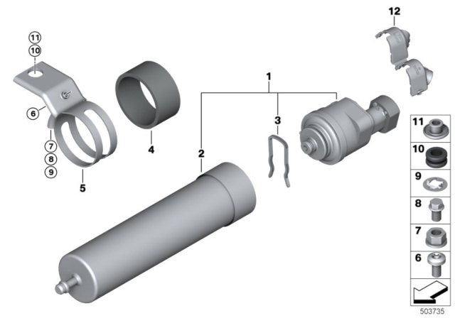 2010 BMW 335d Hex Bolt With Washer Diagram for 07119906041