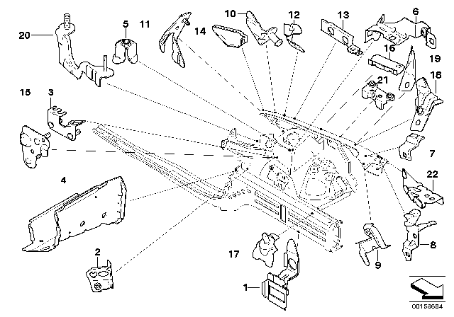 2013 BMW 128i Support For Left Radiator Diagram for 41117152259