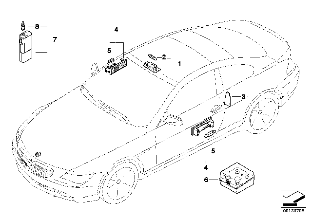 2004 BMW 645Ci Various Lamps Diagram 2