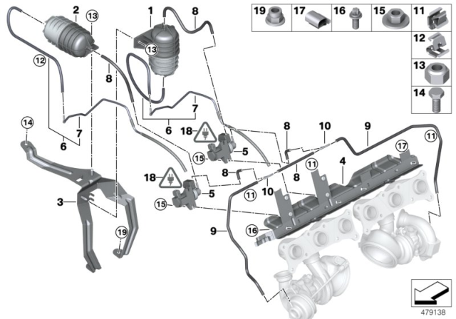 2011 BMW Z4 Cable Clip Diagram for 13717557970