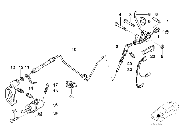 2000 BMW 528i Grommet Diagram for 21521164603