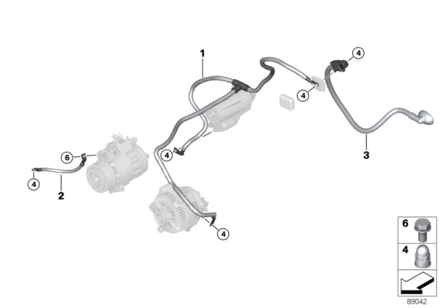 2006 BMW X5 Cable Alternator-Starter-Base B Diagram for 12427531720