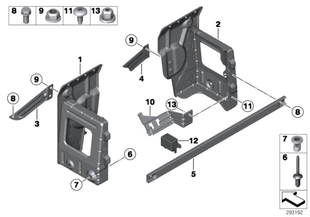 2016 BMW ActiveHybrid 5 Mounting, High-Voltage Accumulator Include Relay Diagram