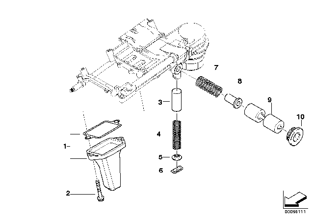 2008 BMW Alpina B7 Lubrication System, Oil Pump, Single Parts Diagram