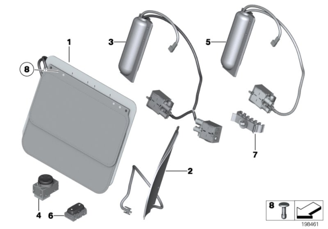 2017 BMW X3 Lumbar Support Pump Diagram for 52107392152