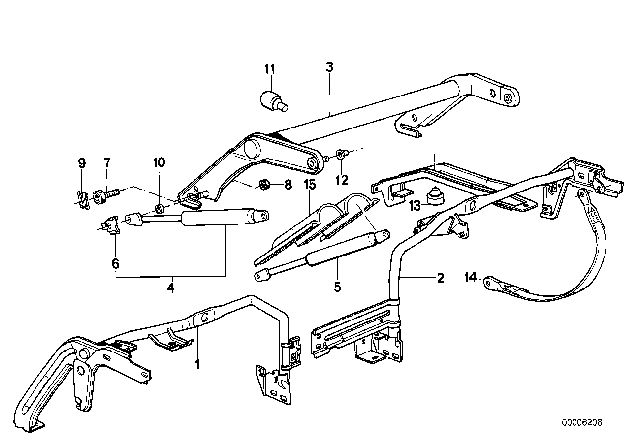 1994 BMW 740i Glove Box Diagram 2