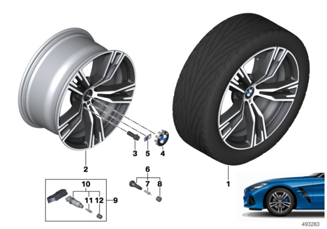 2020 BMW Z4 BMW LA Wheel, Double Spoke Diagram 2