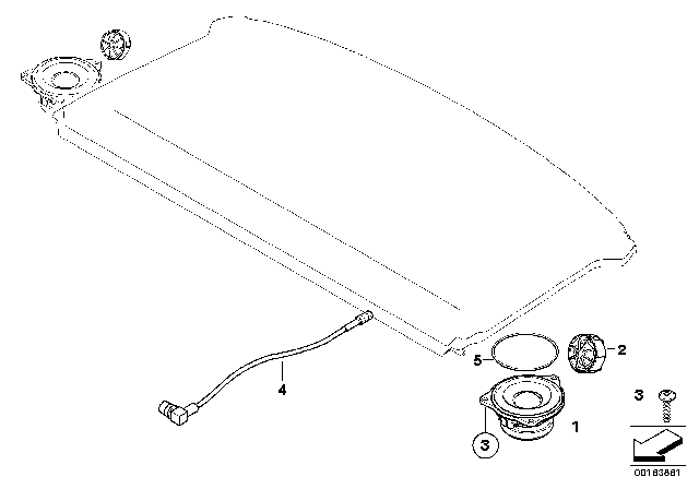 2008 BMW 135i Single Parts For Loudspeaker Diagram 2