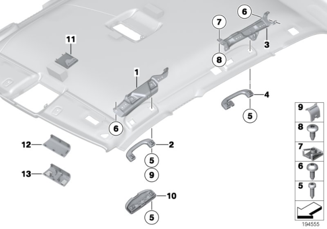 2013 BMW X1 Grab Handle Bracket, Rear Right Diagram for 51162990786