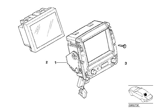 1995 BMW 750iL Rear Compartment Monitor Diagram