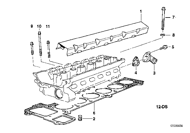 1997 BMW M3 Cylinder Head & Attached Parts Diagram 2