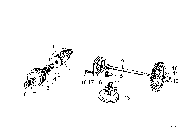 1958 BMW Isetta Lubrication System / Oil Pump Diagram