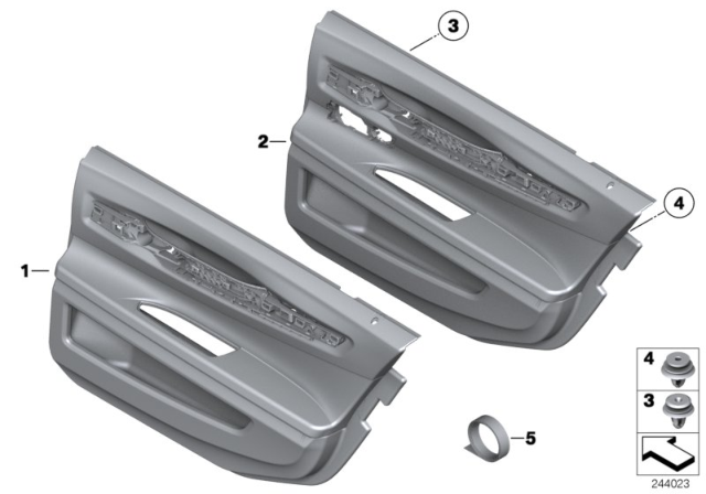 2011 BMW Alpina B7L xDrive Door Lining Leather Rear Left Diagram for 51429161729