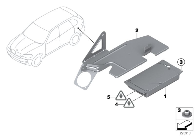 2011 BMW X5 Charging Electronics, Hands-Free Diagram
