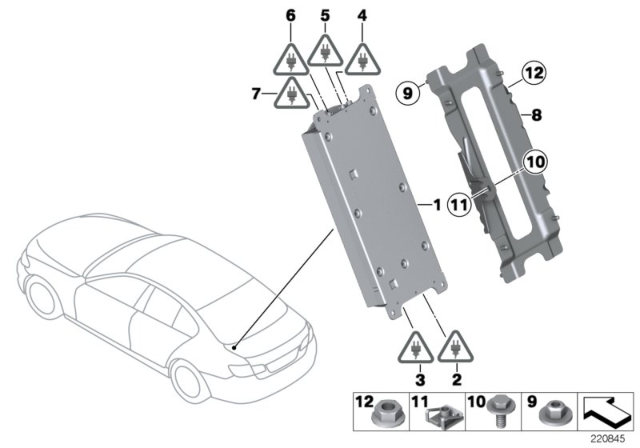 2011 BMW 535i Telematics Control Unit Diagram 1