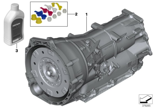 2018 BMW 330i xDrive Automatic Transmission GA8HP50X - All-Wheel Drive Diagram