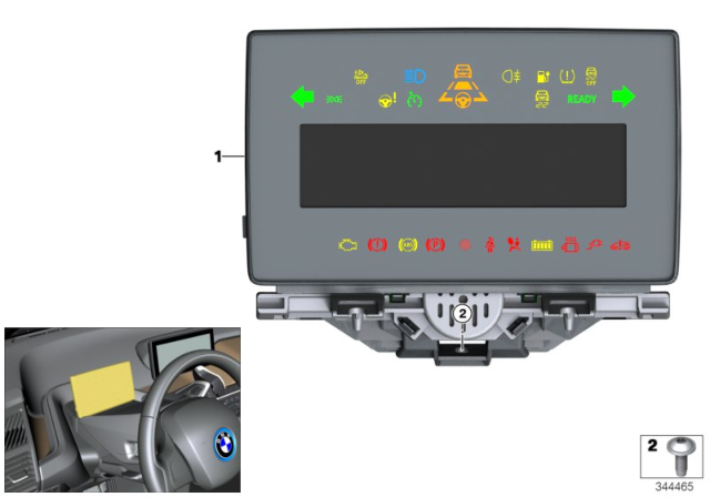 2014 BMW i3 INSTRUMENT CLUSTER Diagram for 62108729431