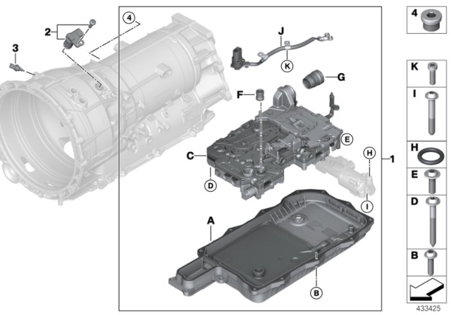 2020 BMW 530e Wiring Harness Oil Pump / Sensor (GA8P75HZ) Diagram