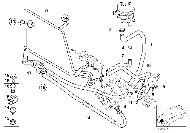 1999 BMW Z3 Return Pipe Diagram for 32411093761