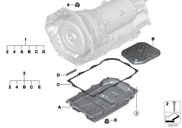 2018 BMW M5 Oil Sump (GA8HP76X) Diagram