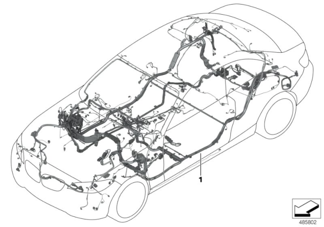 2018 BMW 230i Main Wiring Harness, Duplicate Diagram for 61112287638