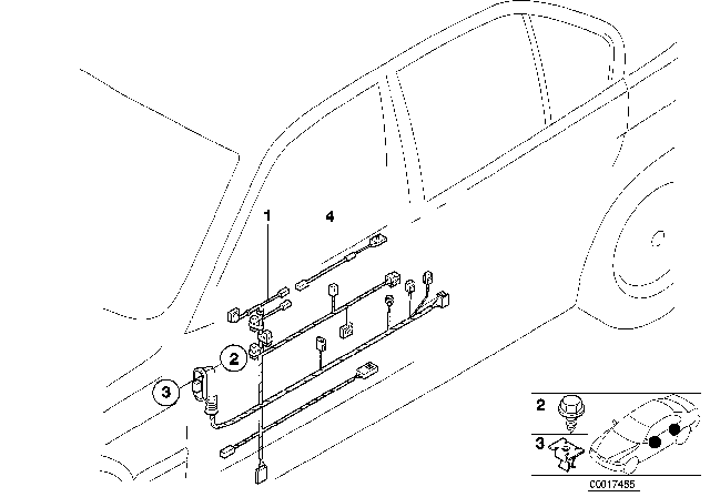 1995 BMW 318ti Door Cable Harness Diagram