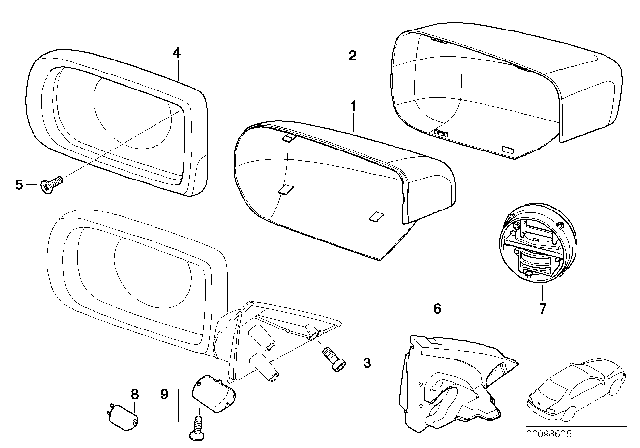 2003 BMW 530i Gasket Left Diagram for 51328163019