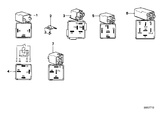 1983 BMW 533i Relay Diagram 2