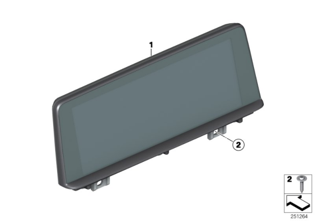 2018 BMW X1 CENTRAL INFORMATION DISPLAY Diagram for 65508803369