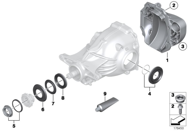 2012 BMW 650i xDrive Rear-Axle-Drive Diagram 1