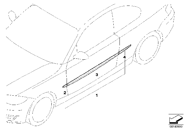 2011 BMW 135i Coupe(E82) Protective Strips, Side Diagram