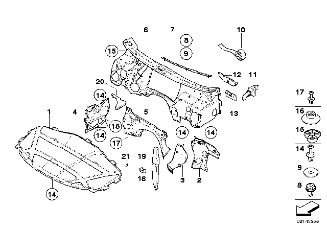 2009 BMW X3 Sound Insulating Engine Hood Diagram for 51483451622