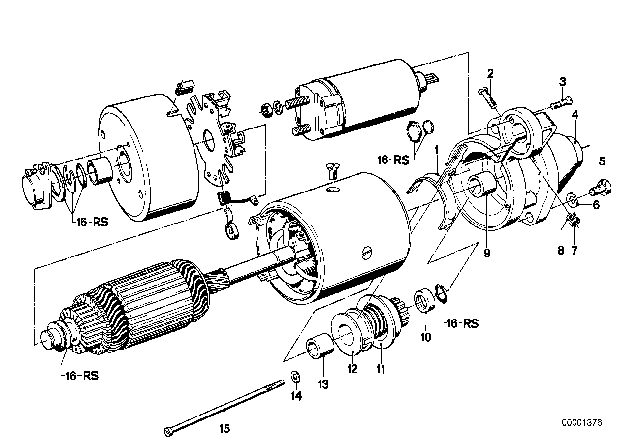 1978 BMW 530i Starter Parts Diagram 2