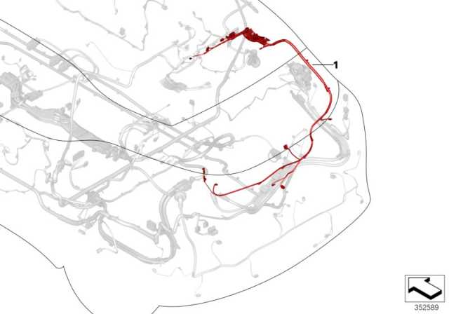 2015 BMW i3 Wiring Harness, Tailgate Diagram