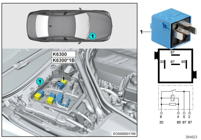 2012 BMW M6 Relay, Load Removal, Ignition / Inject. Diagram