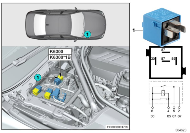 2019 BMW M6 Relay, Load Removal, Ignition / Inject. Diagram