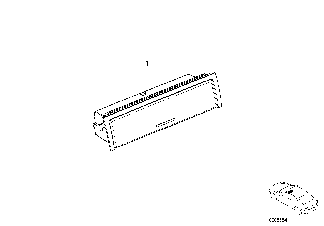 2004 BMW 320i Retrofit, Glasses Compartment Diagram