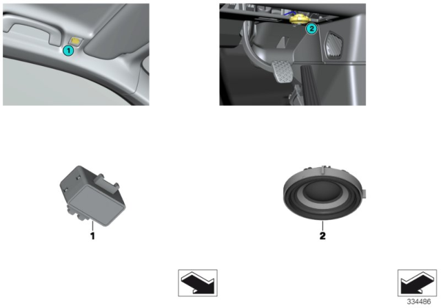 2018 BMW i3 Single Parts For Hands-Free Facility Diagram