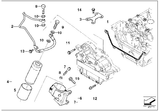 2006 BMW M3 VANOS Cylinder Head Mounting Parts Diagram